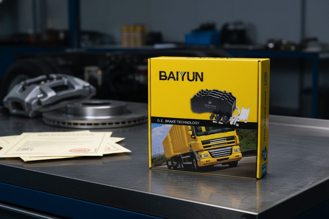 Коробка сертифицированных ECE R90 тормозных колодок от китайского поставщика BAIYUN Brake