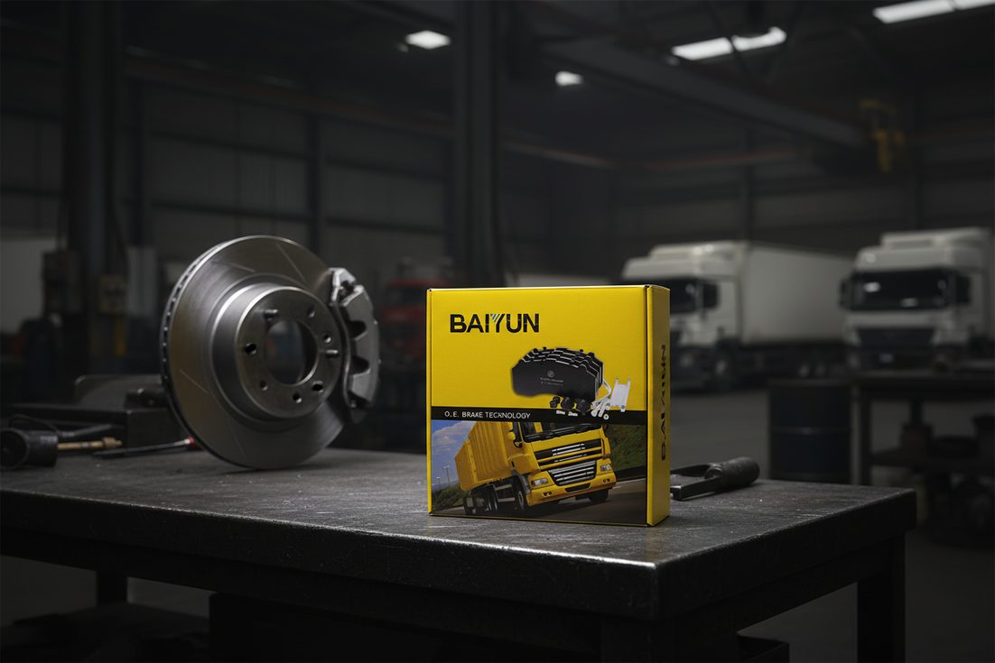 Коробка ремкомплекта полуметаллических тормозных колодок BAIYUN Brake для коммерческих автомобилей