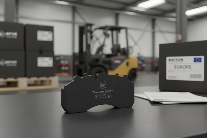 Складской поддон тормозных колодок с сертификацией ECE R90, готовых к экспорту в Европу