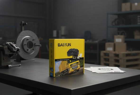 ECE R90 certified brake pads China supplier packaging box with certification marks