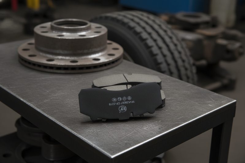 Набор тормозных колодок BAIYUN Brake CP2219 для коммерческих автомобилей, иллюстрирующий качество материала для увеличенного срока службы