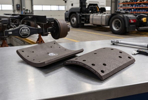 Brake lining replacement checklist for importers and distributors - WVA 19032 dimensions on BPW trailer axle brake shoe